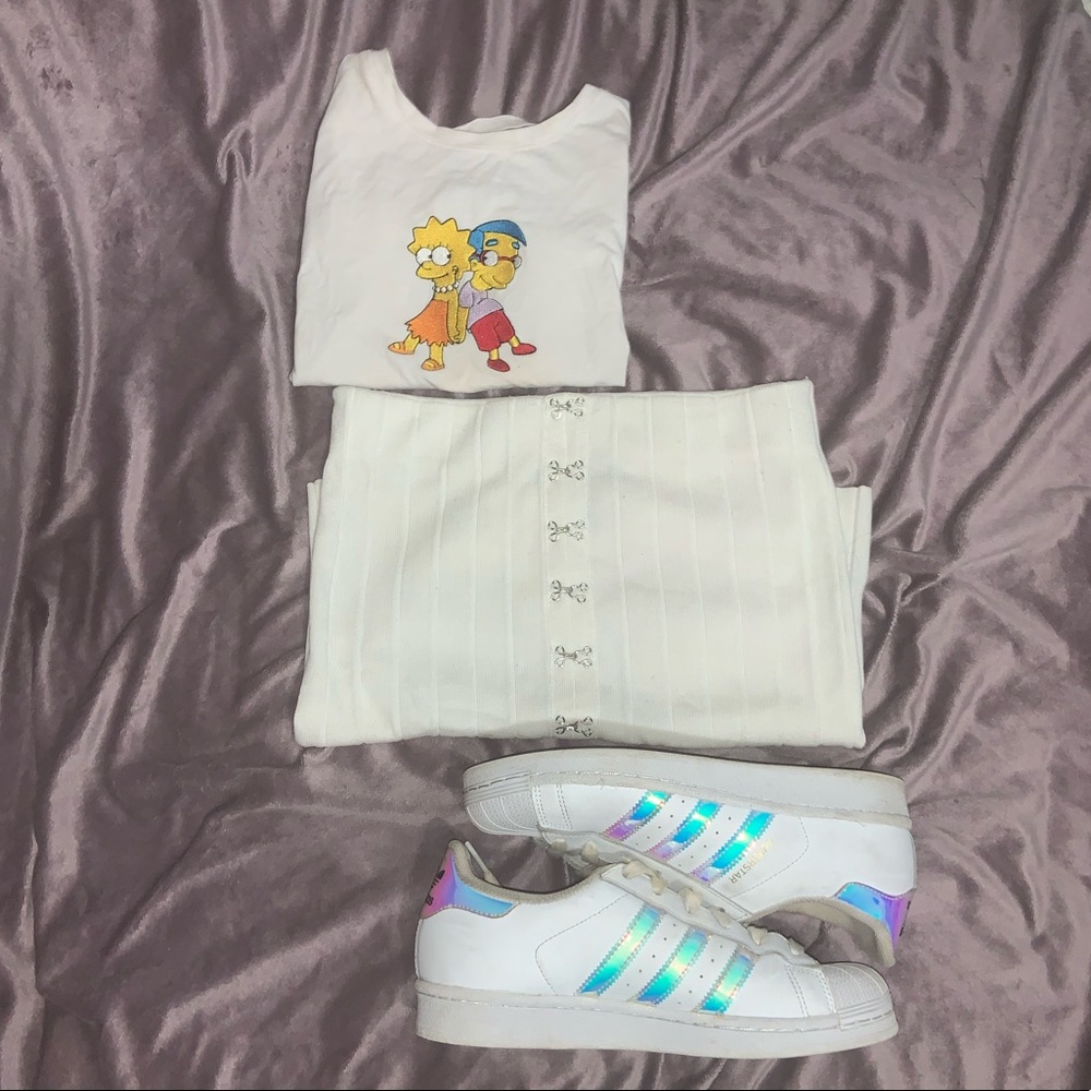 Crop top and skirt set